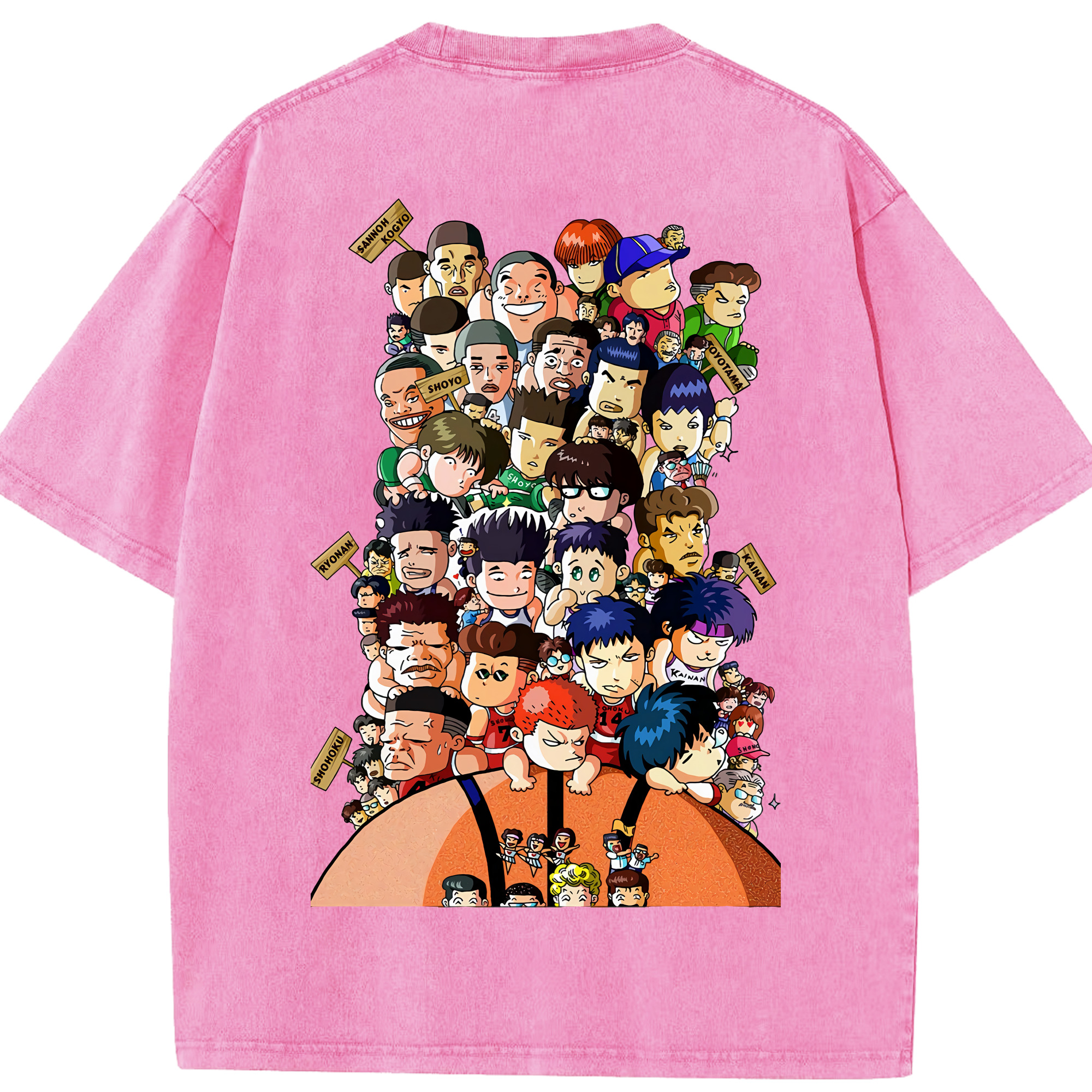 （画像用） SLAM DUNK／スラムダンク 綿100% ヴィンテージ風 半袖Tシャツ（背面プリント）
